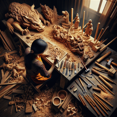 Tehnici de sculptură în lemn