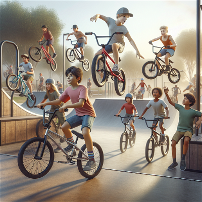 Trick-uri și acrobații pe biciclete pentru copii și juniori