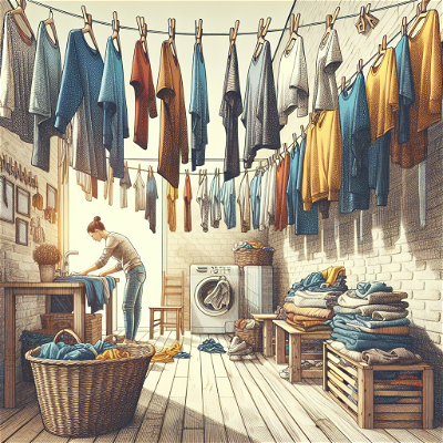 Cum să organizezi eficient hainele pentru uscare