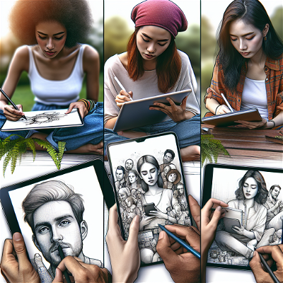 Utilizarea dispozitivelor mobile pentru activitati creative: Cum poti sa desenezi, sa scrii si sa creezi continut oriunde cu ajutorul unui dispozitiv portabil